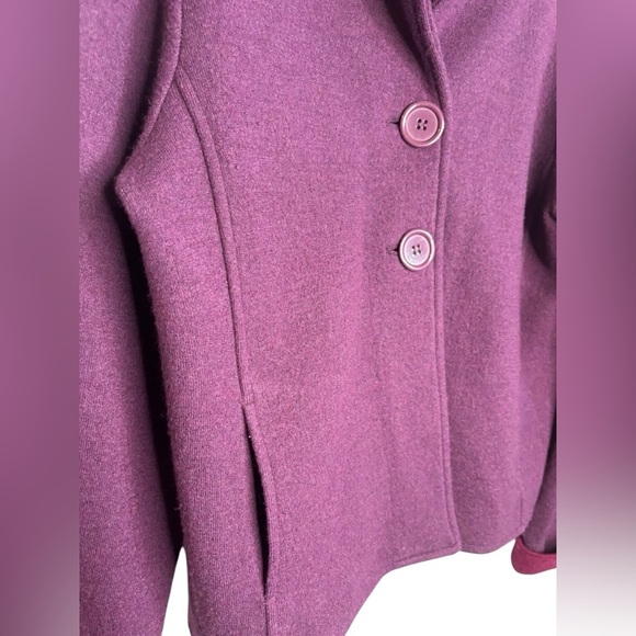 Nomadic Traders Wool Blend Purple Button Sweater Jacket Size Small - Picture 3 of 10